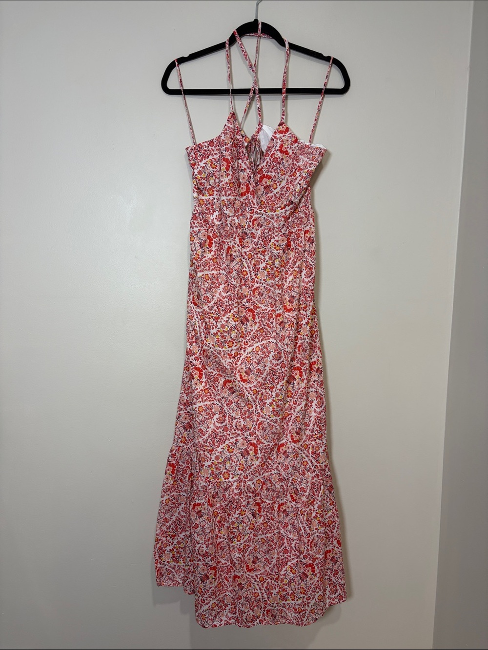 Vineyard Vines | Silk/Cotton Floral Maxi Dress Paisley Marshmallow Women size L